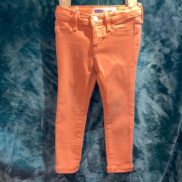 BUNDLE DISCOUNTS! 3T pilling Old Navy Ballerina Orange stretchy Jeans Denim - Picture 1 of 11
